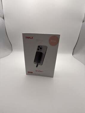 iWALK LinkPod Y 9000mAh Built-in Cable Power Bank for iPhone - Pink